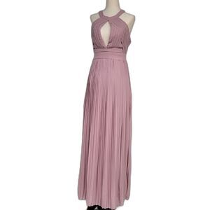 TFNC Berni Pale Mauve Dusty Rose Maxi Dress UK Size 10 US Size 6
